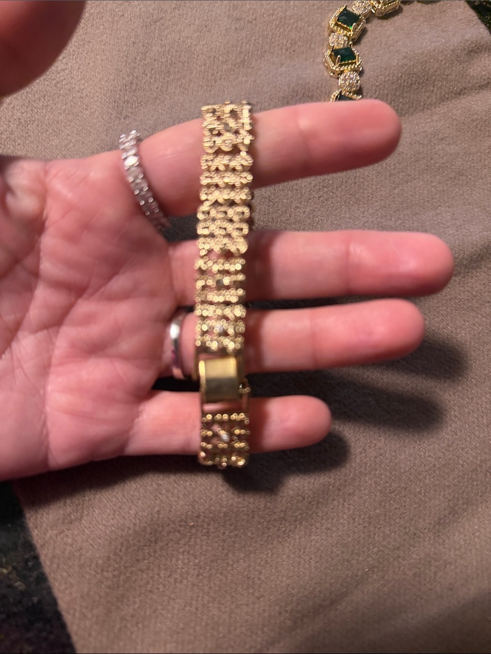 Gold Filigree Link Bracelet - Women's Gold Bracelet